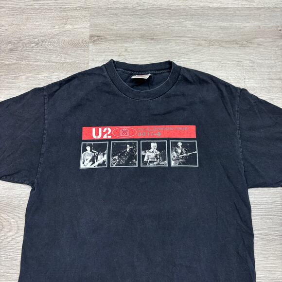 Vintage 2001 U2 Elevation Tour Band Tee Shirt Men's Large Bono - Picture 2 of 11